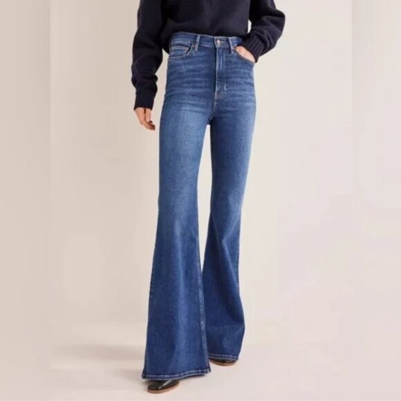 Boden Denim - BODEN Ultra High Rise Super Flare Blue Jeans Size 29 Length 32 Inseam